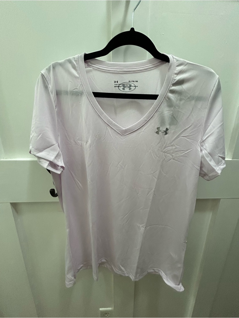Under Armour Women's Pale Lavender V-Neck Performance Tee